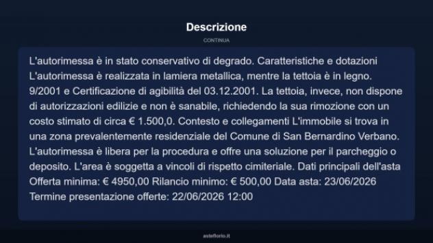 Immobile in asta di 31 m² in vendita a San Bernardino Verbano - Foto 4