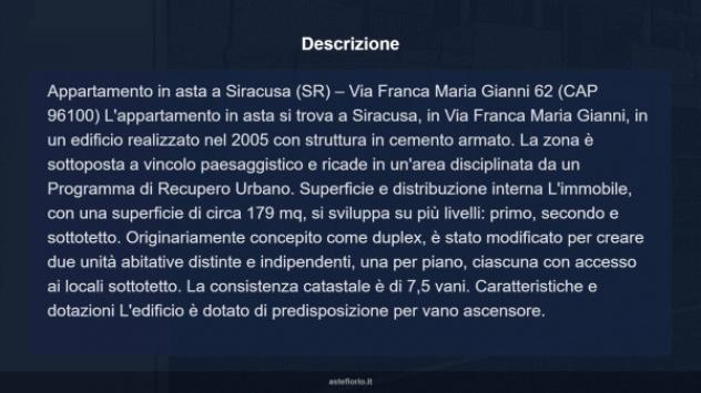 Immobile in asta di 179 m² con più di 5 locali in vendita a Siracusa - Foto 14