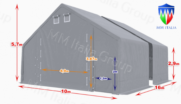 COPERTURE PER MEZZI AGRICOLI INDUSTRIALI IN PVC 10 X 16 X 5,7 POTENZA BASILICATA - Foto 4