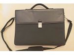 Borsa valigia Jaguar colore nero tessuto/pelle porta documenti, PORTA PC portati