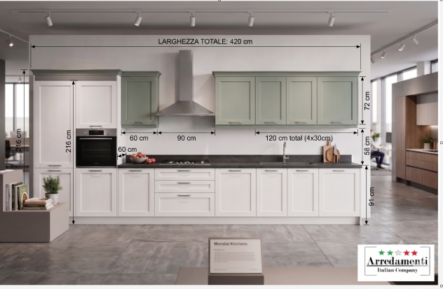 CUCINA LINEARE COMPLETA DI TUTTI GLI ELETTRODOMESTICI CUCINE SU MISURA - Foto 3