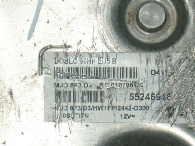 55246936 ECU FIAT DOBLO 1.3 90HP 55246936 MJD 8F3.D3 HW1FP - Foto 2