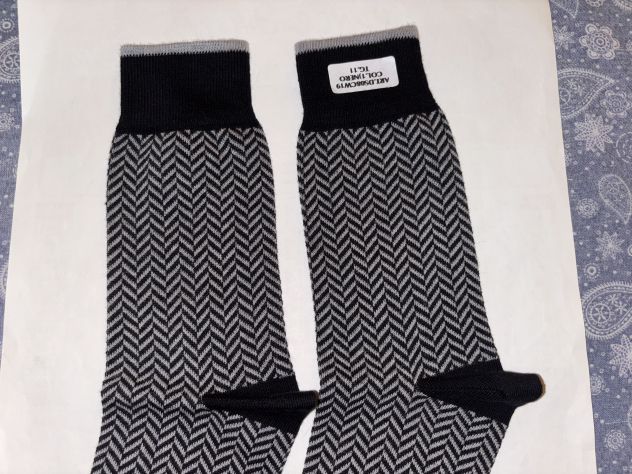 CALZE NUOVE DA UOMO IN COTONE ORIGINALI MARCA DEBERT MADE IN ITALY N’ 41/42 - Foto 5