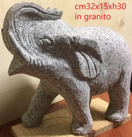 Elefante in pietra granito - Foto 2
