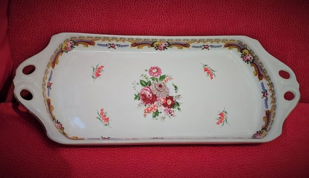 Vassoio Vintage in porcellana con decorazioni floreali - Foto 2