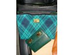 Borsa + Borsellino Furla pelle e panno verde