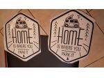 adesivi per camper caravan van home is where  you park it un elemento