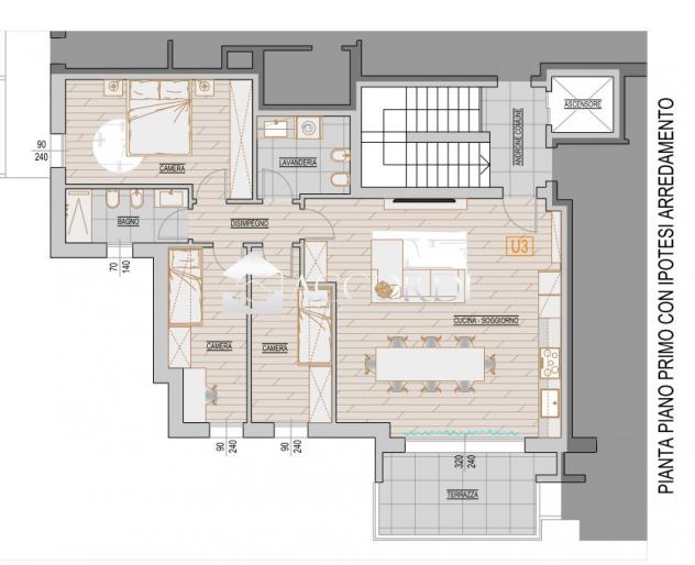 APPARTAMENTO di 4 vani e di 110 mq (TREVIGNANO) rif. PE9 - Foto 9