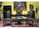 Tris poltrone da studio stile Napoleone III Boulle