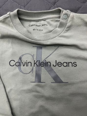 Completino Tutina Calvin Klein Taglia 9-12 Mesi/80 cm Colore Verde Salvia - Foto 7