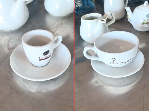 set tazzina e piattino per the e caffè usato - Foto 3