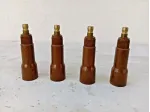 N. 4 Pipette Cappuccio Candele in Bachelite Originale MTA