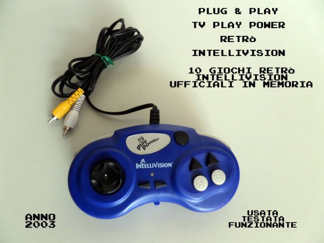 Console Plug & play INTELLIVISION 10 giochi retrò ufficiali
