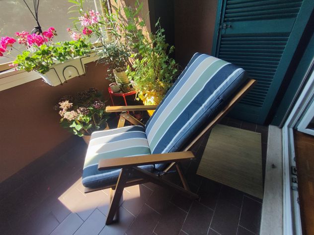 Poltrona pieghevole in legno con cuscino (Ikea) - Foto 5