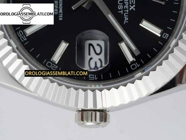 Replica Rolex Assemblata DATEJUST 41 SS 1:1 BEST EDITION ACCIAIO 904L QUADRANTE NERO SUL BRACCIALE SS JUBILEE 3235 V2 - Foto 11