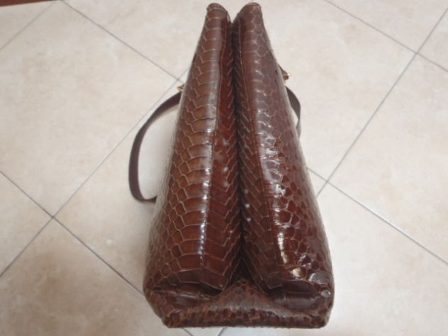 Borsa in pelle pitone - Foto 3
