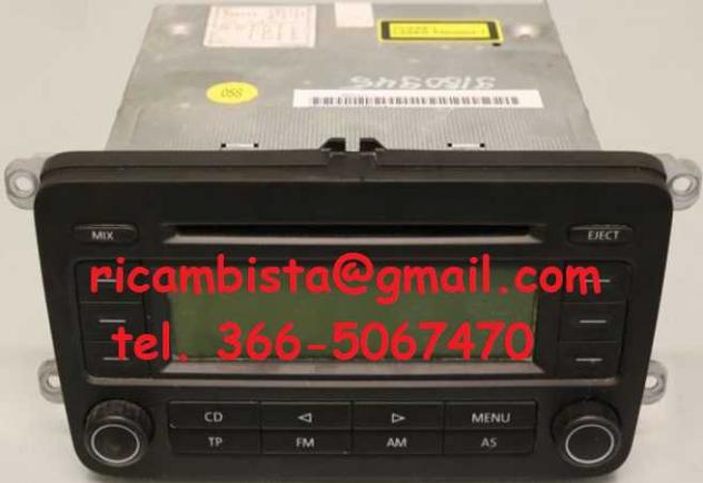 Volkswagen Golf autoradio lettore CD 1K0035186L 1K0 035 186 L