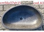Lavabo lavandino da appoggio in pietra sasso di fiume 1