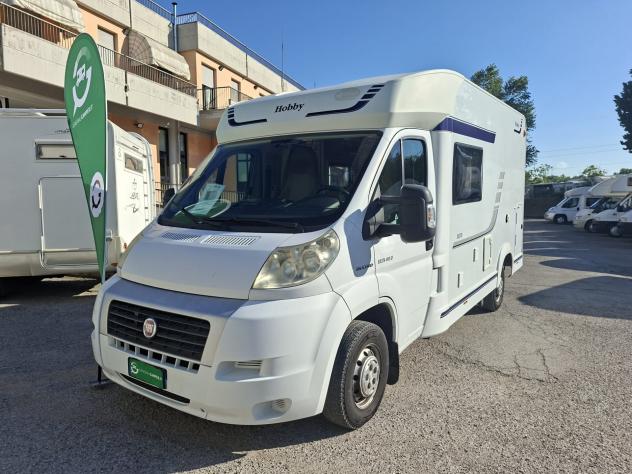 CAMPER HOBBY DUCATO SEMINTEGRALE SEMIDINETTE LETTO MATRIMONIALE GARAGE FOTOVOLTAICO CLIMATIZZATORE CAMPEGGIO USATI GENERALI 1625 - Foto 2