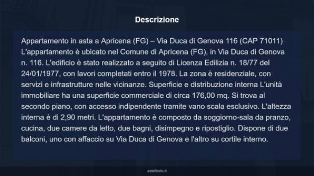 Immobile in asta di 176 m² con più di 5 locali in vendita a Apricena - Foto 18