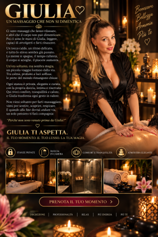 Giulia ti aspetta...il resto lascialo fuori dalla porta. Massaggi tantra - Foto 4 Tel:3533503440