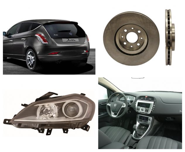 Lancia Delta PARAURTI RINFORZO FANALE LED ALOGENO freni airbag 2008>