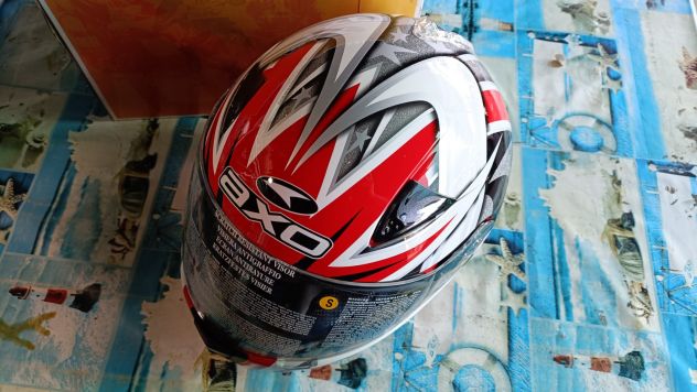 Casco integrale moto rosso grigio Axo Stealth Helmet red grey taglia S - Foto 2