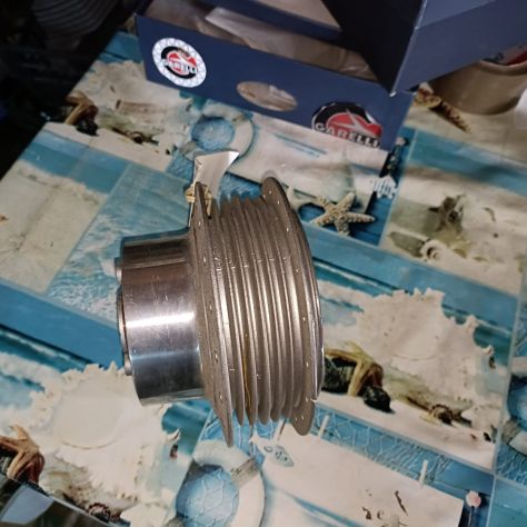 Mozzo hub alluminio nudo ruota posteriore d. 105 cuscinetti parastrappi BG 550 - Foto 3