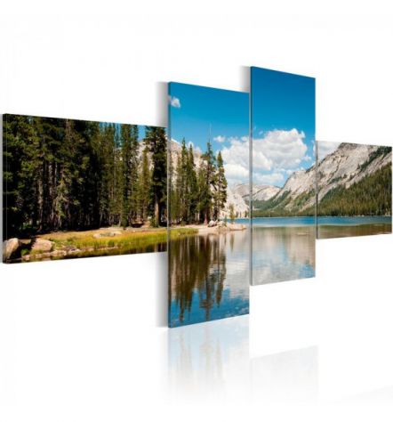 Quadro Lago Di Montagna 100x45 E 200x90 ARREDALACASA