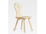 Sedia Tirolese In Legno Di Abete Verniciato Naturale Opaco E Sedile Legno (Non I