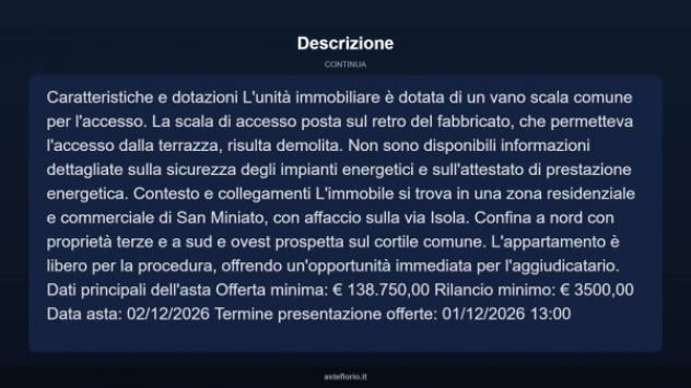 Immobile in asta di 176 m² con più di 5 locali in vendita a San Miniato - Foto 5