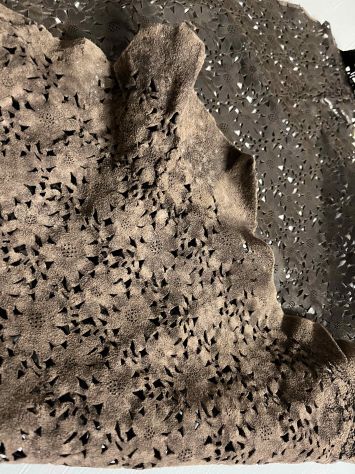 Pelle vintage laserata testa di moro per artigianato - Foto 6