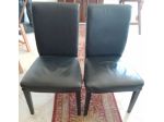 COPPIA POLTRONE SEDIE IN PELLE E LEGNO VINTAGE