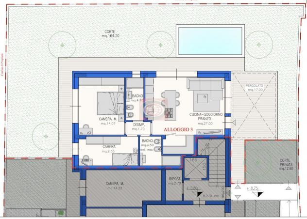 CESENATICO ( levante ): appart. NUOVO - CLASSE A4 - PIANO TERRA con GIARDINO - 2 letto, 2 wc, ampia zona giorno - Foto 9