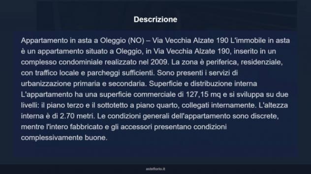 Immobile in asta di 127 m² con più di 5 locali e box auto doppio in vendita a Oleggio - Foto 6