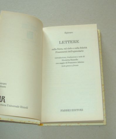 EPICURO - Lettere frammenti epistolario - Foto 2