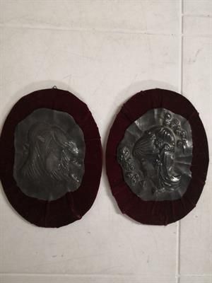 Quadretti artigianali ovali (2 pz), visi di fanciulla. - Foto 4
