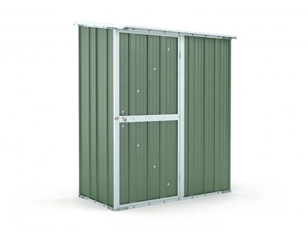 Box in Acciaio Zincato Casetta da Giardino in Lamiera 1.55 x 1.00 m x h1.92 m - 50 KG – 1,55 metri quadri – VERDE - Foto 2