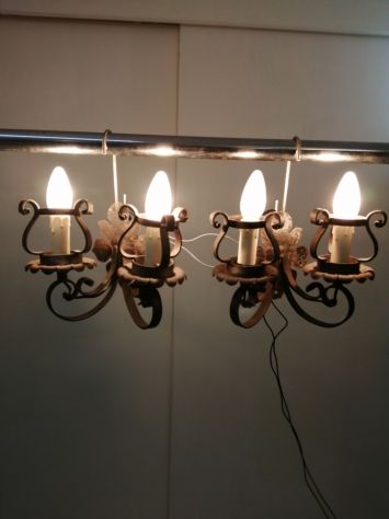 Applique in ferro battuto artigianali vintage - Foto 9