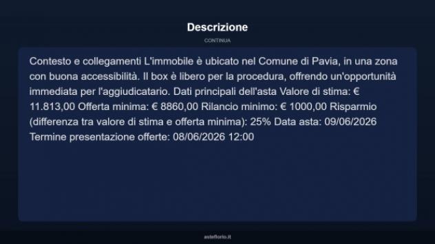 Immobile in asta di 28 m² in vendita a Pavia - Foto 7