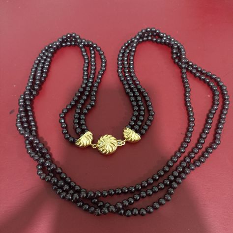 COLLANA PIETRE A SFERA GRANATI