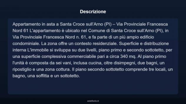 Immobile in asta di 340 m² con più di 5 locali in vendita a Santa Croce sull'Arno - Foto 4