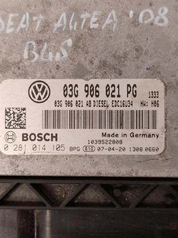 CENTRALINA MOTORE SEAT Altea Berlina 03G906021PG 0281014105 diesel 1896 (04) - Foto 2