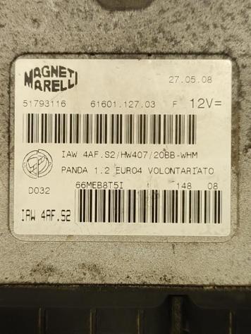 CENTRALINA INIEZIONE FIAT Panda 2° Serie 51793116 IAW4AFS2 188A4000 gas 1242 (0310) - Foto 2