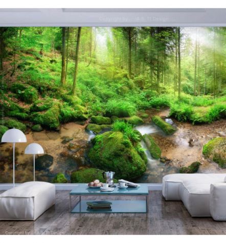 Fotomurale Adesivo Nella Foresta Erbosa Arredalacasa