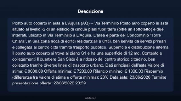 Immobile in asta di 12 m² in vendita a L'Aquila - Foto 4