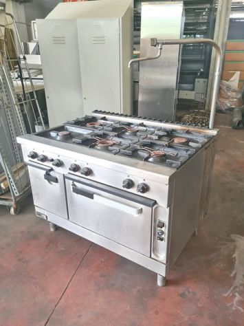 CUCINA PROFESSIONALE A 6 FUOCHI INOX USATA - Foto 7