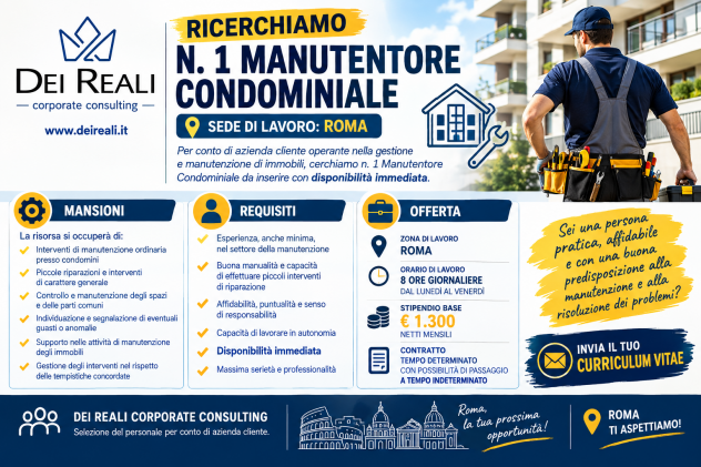 🔧 MANUTENTORE CONDOMINIALE – ROMA