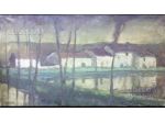 Teresio Zucca - Riflessi a Santhié - olio su tela cm. 80x54