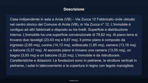 Immobile in asta di 112 m² in vendita a Arola - Foto 3
